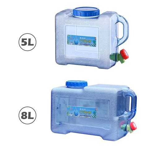 5l8l Water Bucket Portable Camping Water Container With Tap Large