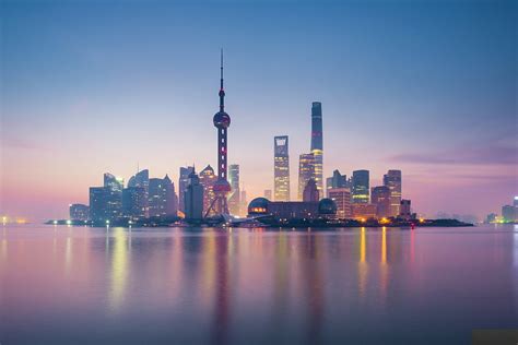 Oriental Pearl Shanghai City Cityscape Water Hd Wallpaper