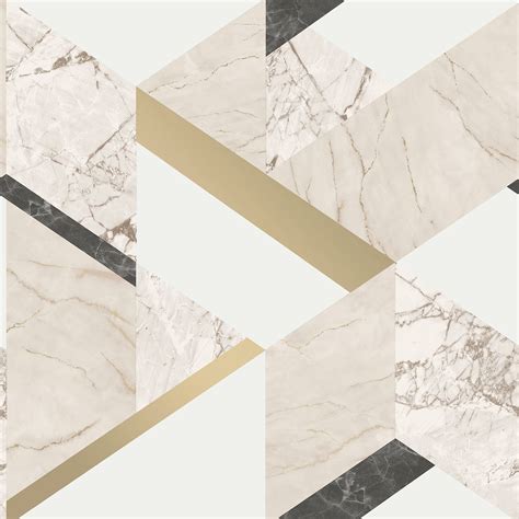 Fine Decor Marblesque Geometric Metallic Marble Wallpaper