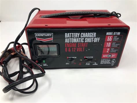 Century Model 87106 Battery Charger 6 12 Volt Auto Shutoff Used For