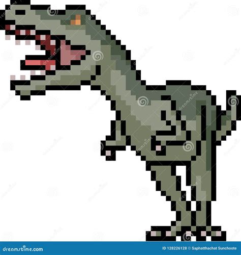 Velociraptor Pixel Art Dinosaur Pixelated Ancient Animal 8bit Dino