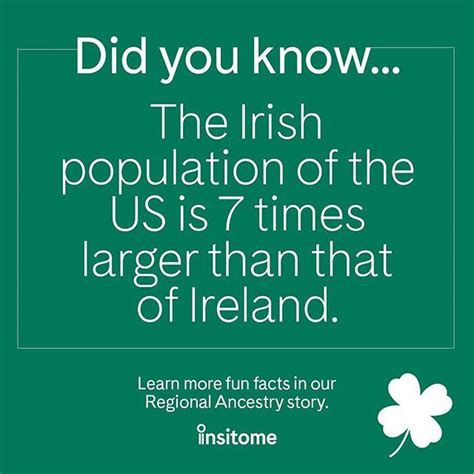Did You Know The Irish Population Of The Us Is 7 Times Larger Than That Of Ireland