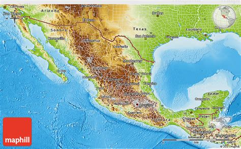 Physical 3d Map Of Mexico