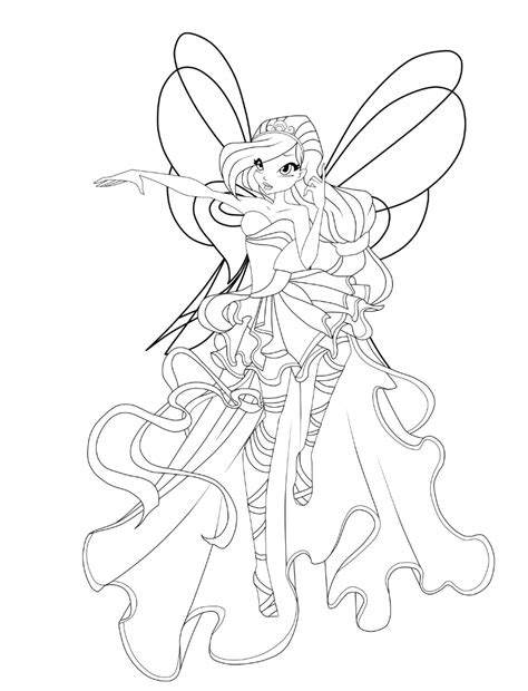 The largest collection of winx coloring pages. Winx Sirenix coloring pages