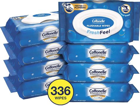 Amazon Scott Flushable Wet Wipes 8 Resealable Packs 51 Wipes Per Pack 408 Total Wipes