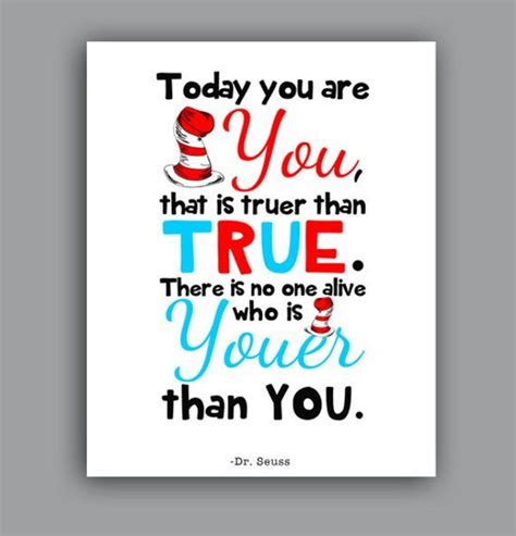 Dr Seuss Quote Nursery Quote Today You Are You That Is Etsy Dr