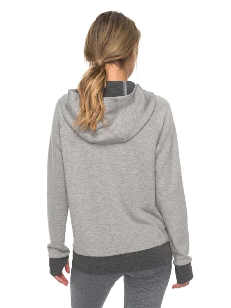 Grey Womens Roxy Hoodies Jumpers And Knitwear Duel Au Soleil Technical