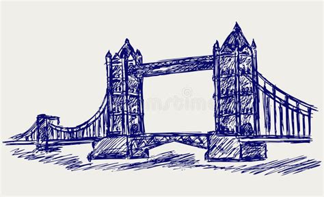 Vector Tower Bridge In London Stock Vector Illustration Of Building