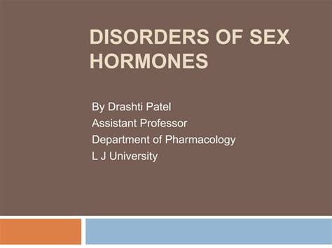 Disorders Of Sex Hormones Ppt