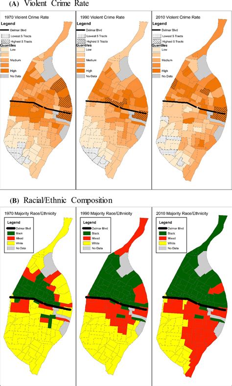 Maps Of St Louis Census Tracts Over Time Download Scientific Diagram