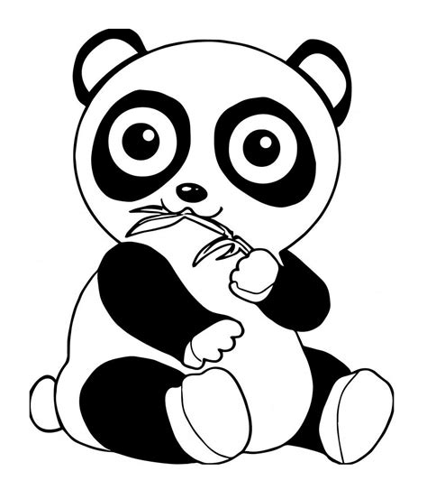 Kawaii Panda Para Colorear Imprimir E Dibujar Coloringonly Com