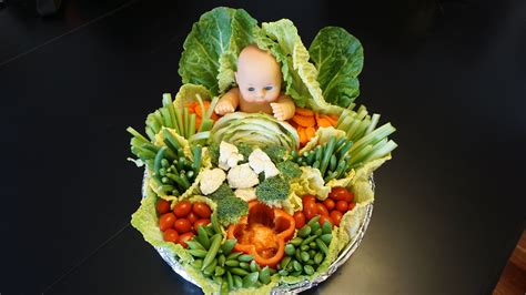 A Unique Vegetable Tray For A Baby Shower Baby Shower Fruit Baby