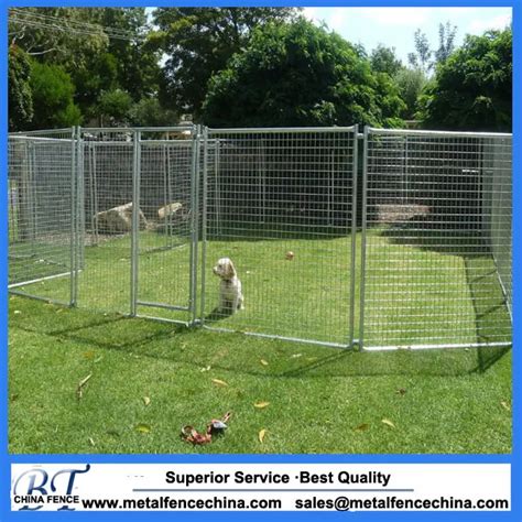Black Powder Coated And Galvanized Welded Wire Panel Outdoor Modular Dog