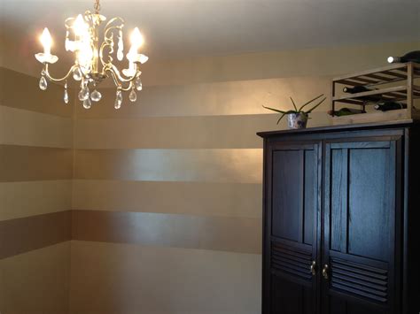 Metallic Striped Wall For Bathroom Silver Striped And Gold