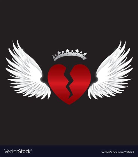 broken heart wings. Download a Free Preview or High Quality Adobe