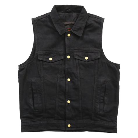 Hot Leathers® 13518 Mens Denim Vest 2x Large Black