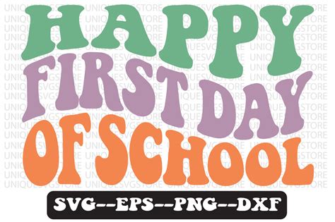 Happy First Day Of School Retro Svg Graphic By Uniquesvgstore