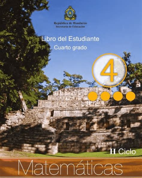 Libro De Matemáticas Cuarto Grado 📖 Libros Honduras