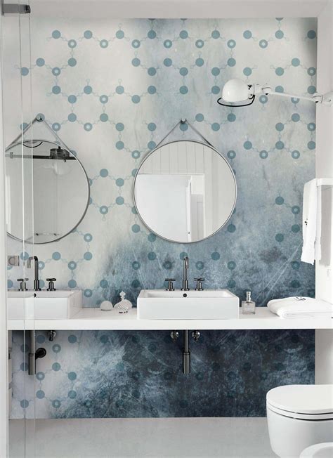 Wallanddecò Wet System 16 Frozen Waterproof Wallpaper Bathroom Tile Designs Waterproof