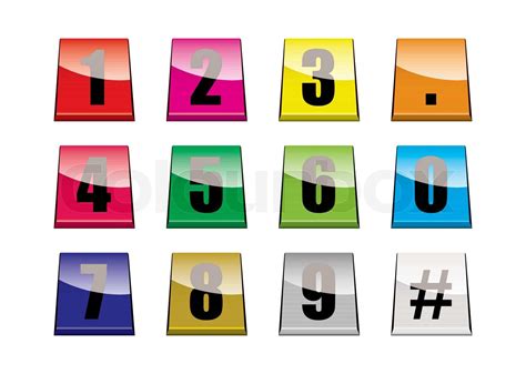 Number Tabs Stock Vector Colourbox