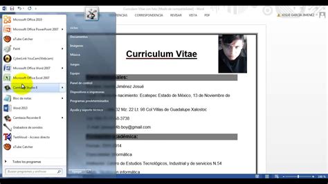 Crea y edita tu cv en línea. Como crear un Curriculum Vitae en Word office 2013 - YouTube