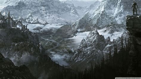 Gray And Black Mountain Screenshot The Elder Scrolls V Skyrim Hd