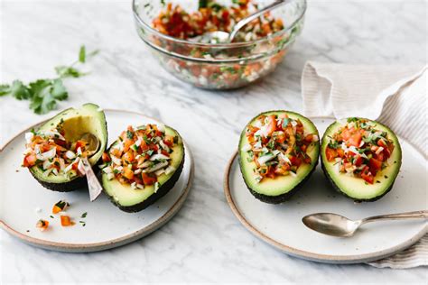 Maybe you would like to learn more about one of these? Pico De Gallo Stuffed Avocados | Downshiftology