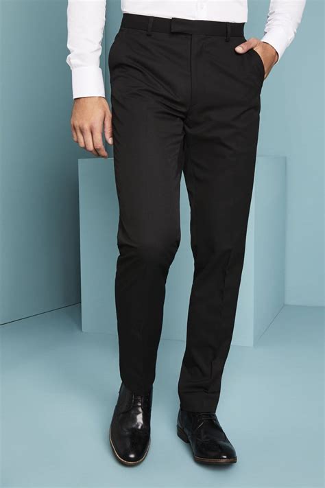 Mens Alderley Suit Trousers Black Twill Simon Jersey