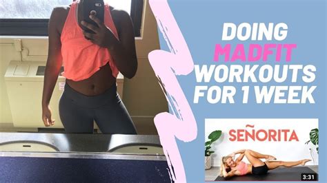 Abs In 1 Week Trying Madfit Abworkouts Youtube