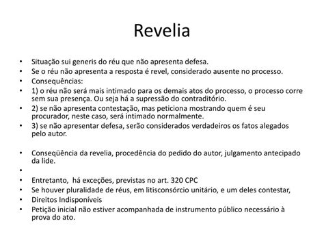 A Revelia Acarreta Necessariamente A Procedência Do Pedido Do Autor