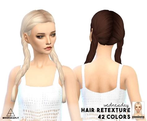 Mixed Bag Of Clay Hair Retextures At Miss Paraply Sims 4 Updates