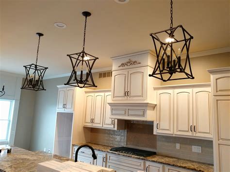 Traditional Large Pendants Over A Kitchen Island Kitchen Island