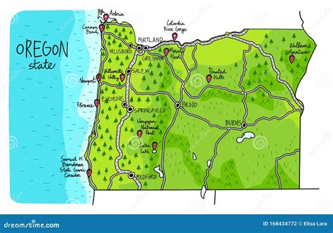 Map Oregon With Cities Map Of Counties Around London