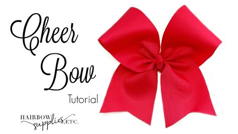 How To Make A Cheer Bow Tutorial Diy Cheerleading Hair Bow Cheer