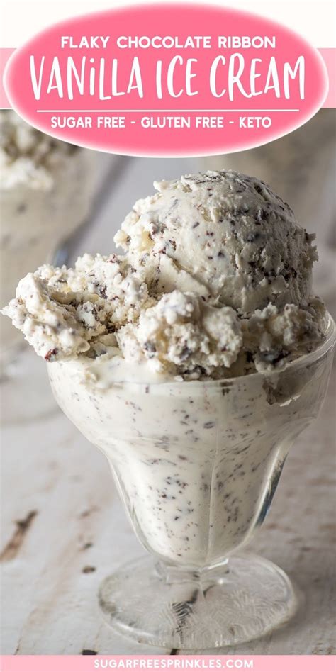 Kids summer cooking with easy ice cream recipes whether in a machine or without one. A sugar free vanilla ice cream recipe with ribbons of chocolate crackle. This low carb recipe ...