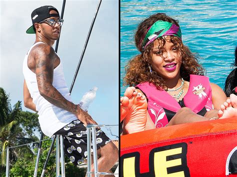 Rihanna And Lewis Hamilton Enjoy Barbados Vacay With Pals
