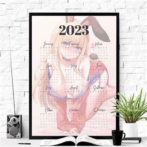 Calendario De Pared P Ster De Chica De Anime Calendario Etsy M Xico