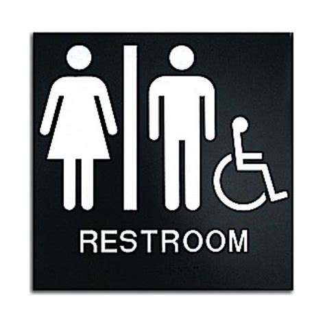 Braille Restroom Sign Unisex Accessible