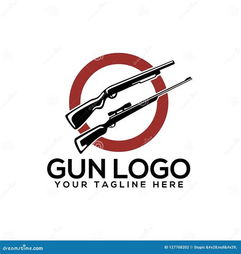 Creative Gun Logo Design Vector Art Logo Stock Vector Illustration Of