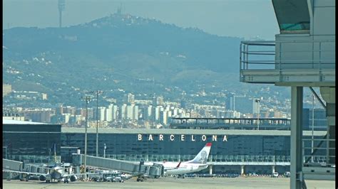 Barcelona Airport Landing And Take Off 4k Youtube