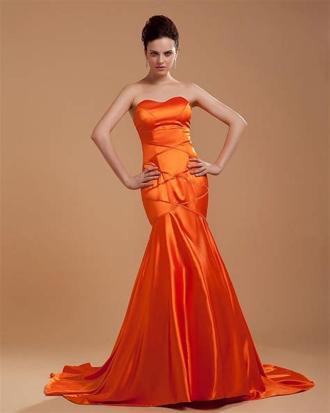 Women S Fashionista Orange Prom Dress