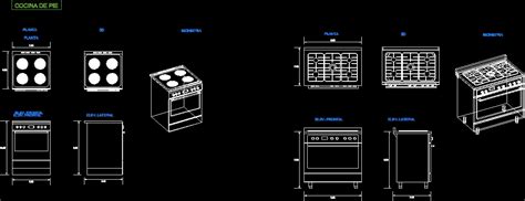 Blocks Of Kitchens And 3d Dwg Elevation For Autocad • Designs Cad