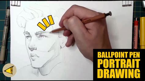 Ballpoint Pen Portrait Drawing Oscar Wadsager Youtube