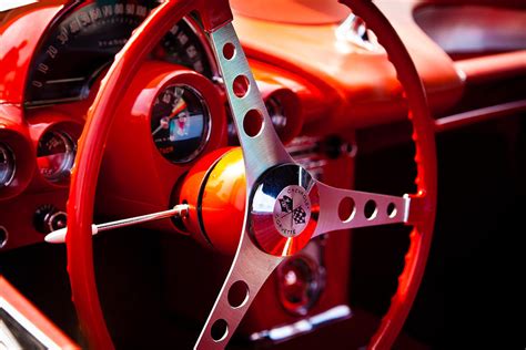 1959 Chevy Corvette Steering Wheel Photograph By David Patterson