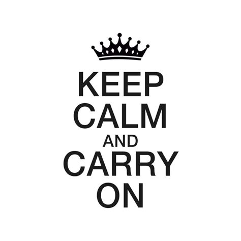 Keep Calm And Carry On Wall Sticker Wall