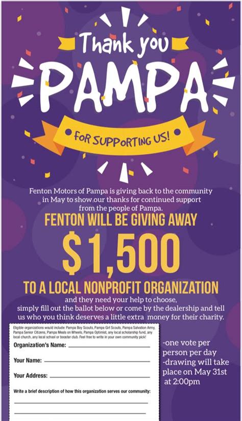 The Pampa News Vote For Your Favorite Non Profit Facebook