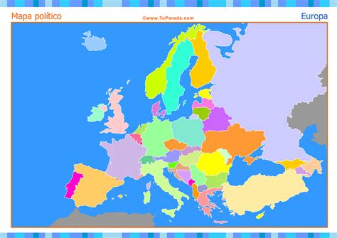 Mapa De Europa Para Completar Tarjetas De Mapas