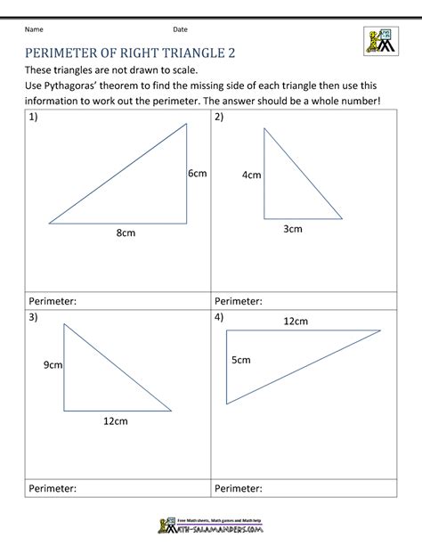 Solving the perimeter of a triangle requires knowing the length of all three sides. Perimeter of Right Triangle