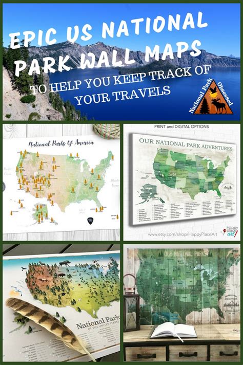 Epic Us National Park Wall Maps To Help You Keep Track Of Your Travels