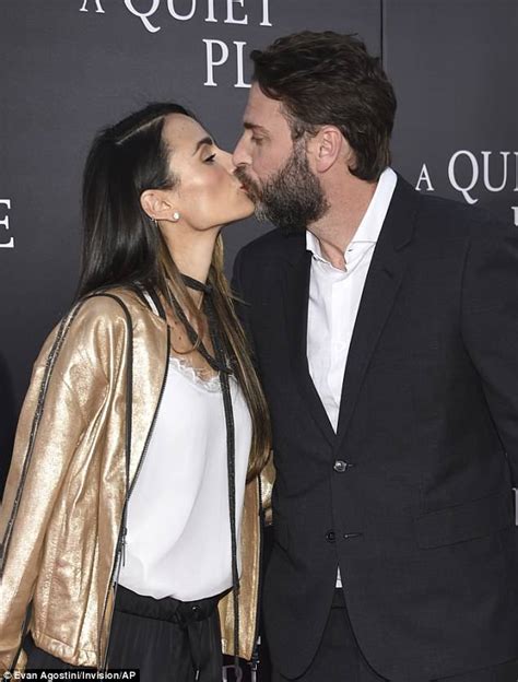 jordana brewster smooches producer husband andrew form at a quiet place premiere in nyc daily